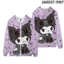 SY3 Sanrio Kuromi Áo chui đầu sành điệu có mũ có dây kéo áo hoodie dành cho người lớn và trẻ em YS3