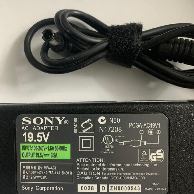 Sạc Laptop Sony Zin 19.5V - 4.7A Chân 6.5x4.4mm Dùng Cho VAIO VGP-AC19V20 VGP-AC19V19 VGP-AC19V34 VGP-AC19V27 hàng new
