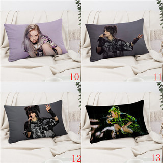 Billie Eilish Hình Chữ Nhật Gối Hoạt Hình Dễ Thương Gấu Dâu In Một Mặt Đệm Polyester Trang Trí Sofa Nhà (Không Có Lõi)