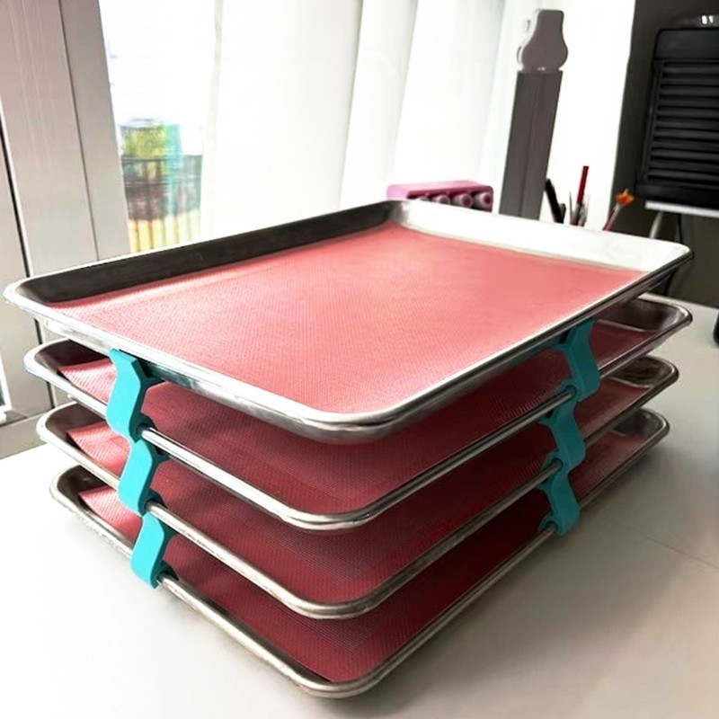 SHI Baking Sheet Stacker Clip Set Khay Nướng Bánh Stacker Khay Chia Tổ Chức Giá