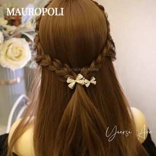 Mauropoli [Sẵn Sàng] Kẹp Tóc Nơ Cao Cấp Tính Khí Đầu Sau Lò Xo Kẹp Tóc Nửa Miếng Kẹp Tóc Đĩa Tóc Ngang Mũ Đội Đầu