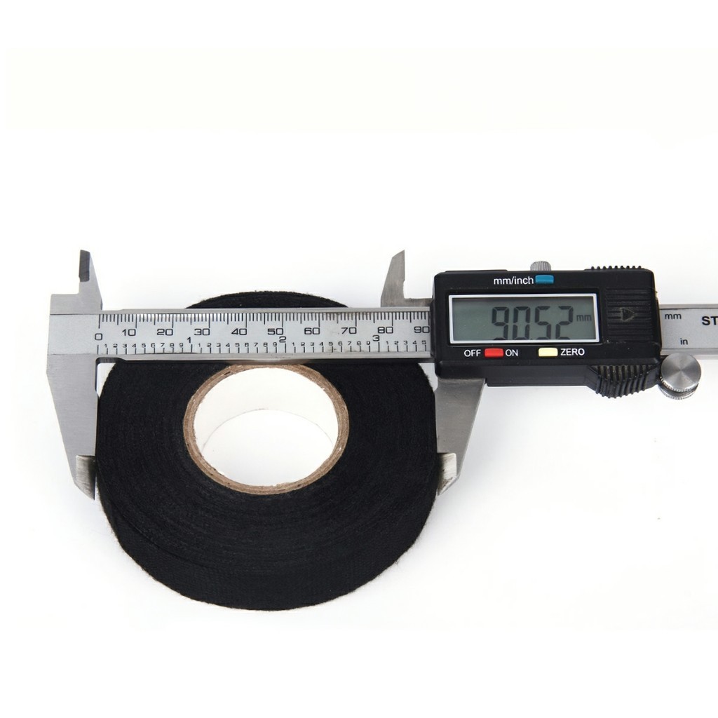 băng keo vải quấn dây điện dài 15m cho xe máy, ô tô: 9mm, 19mm, 25mm FETA