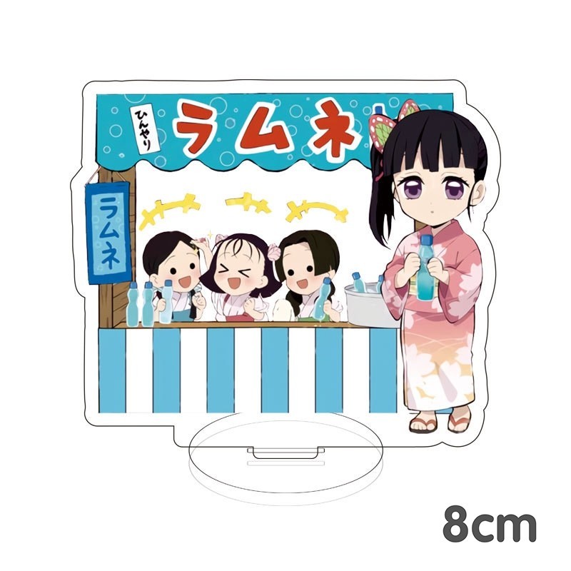 (mini 8cm) Mô hình KIMETSU NO YAIBA ver QUÁN ĂN standee in hình anime chibi tượng mica trang trí trưng bày