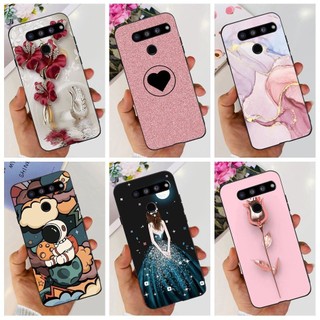Dành Cho LG V50 ThinQ 5G Ốp Lưng LM-V500 LM-V500N LM-V450 Vỏ Silicon Đen Hoa Thời Trang Vỏ Mềm Cho LG V50ThinQ 5G