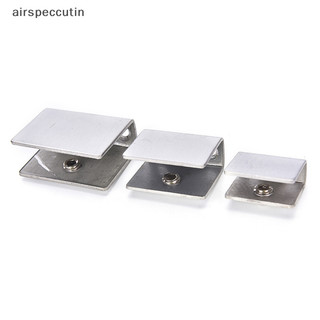 Airpeccutin 4 Chiếc 6-12 Mm Thép Không Gỉ Vuông Kẹp Giá Đỡ Kẹp Cho Kính Kệ Tay Vịn EN