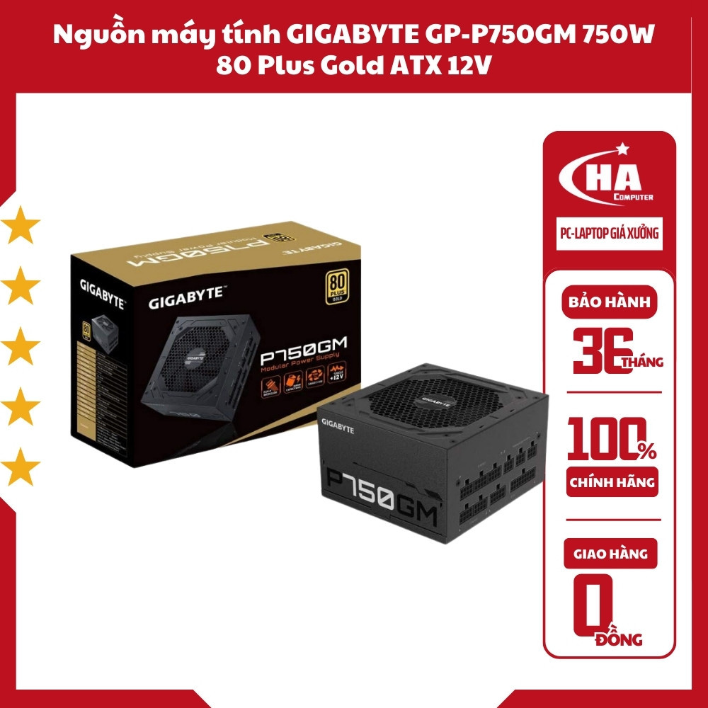 GIGABYTE GP-UD750GM PG5 V2 modulaire 750 watt voeding Zwart, 1x 12V-2x6, 4x PCIe