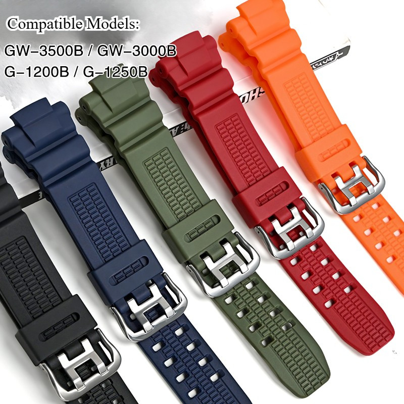 Dây Đeo Đồng Hồ Cao Su Cho Casio G-shock Gravitymaster GW-3000B GW-3500B GW-2000 G-1200B G-1250B Dây Đeo Đồng Hồ Nam Vòng Tay Diver Lặn Phi Công Thể Thao Dây Đeo Tay