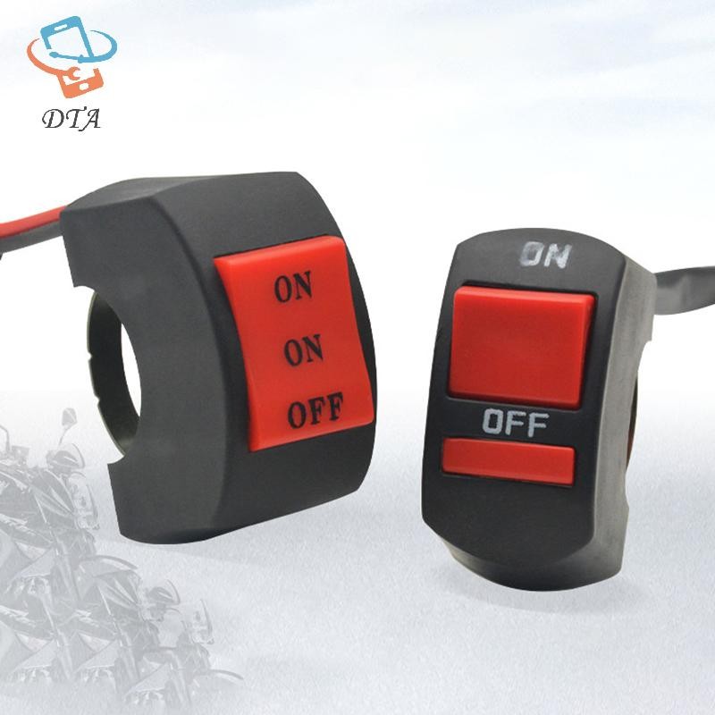 [DTA] Tay Lái Sửa Đổi Xe Máy Đèn Pha Led Sửa Đổi Nút Tắt Đèn Flash Đôi VN