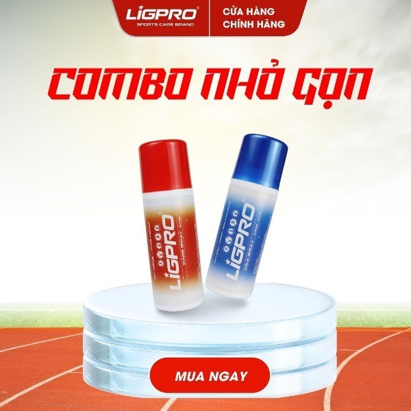 Combo Xịt lạnh giảm đau, Xịt nóng khởi động nhanh LIGPRO chiết xuất từ thiên nhiên 160ML thethaochinhhang