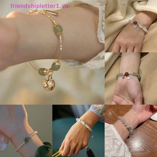 {FH Fashion} Thiết kế thích hợp Vòng tay Hetian Jade Yu dành cho nữ thiểu số Quà tặng cá tính cao cấp năm mới Hanfu nhẹ sang trọng.