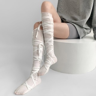 CLI Ba Lê Băng Đùi Vớ Strappy Tất Dài Cho Nữ Lolitas Trên Đầu Gối Tất Buộc Chân Bao Tất Quà Tặng
