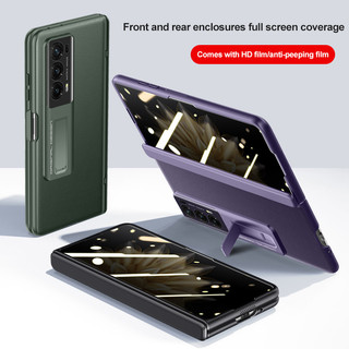Ốp Điện Thoại Da Cho Honor Magic V2 Da Thân Thiện Với Da Bản Lề PC Chống Sốc Bìa Cứng Có Phim Cường Lực
