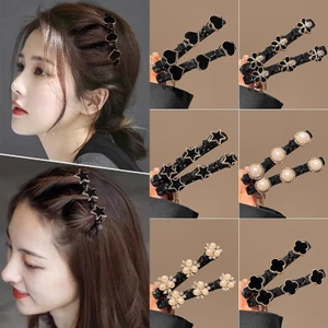 Set 2 Kẹp Tóc Mái Bện Đẹp Cao Cấp Thời Trang Thiết Kế Đơn Giản Phong Cách Hàn Quốc Cho Nữ