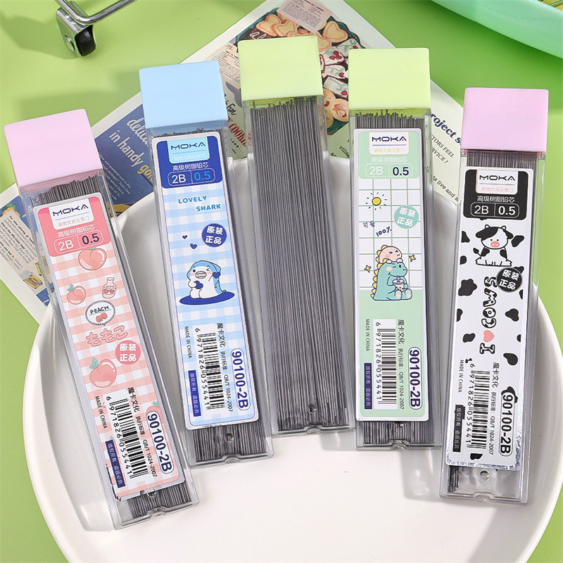 100 Chiếc Chì Bút Chì Tự Động - Đổ Lại Bút Chì Màu Đen 0.5 Mm - Dành Cho Tranh, Làm Thẻ, Viết Thêu Sò- Dung Tích Cao, Tự Động, Không Thể Phá Vỡ, Lõi Thay Thế Bút Chì