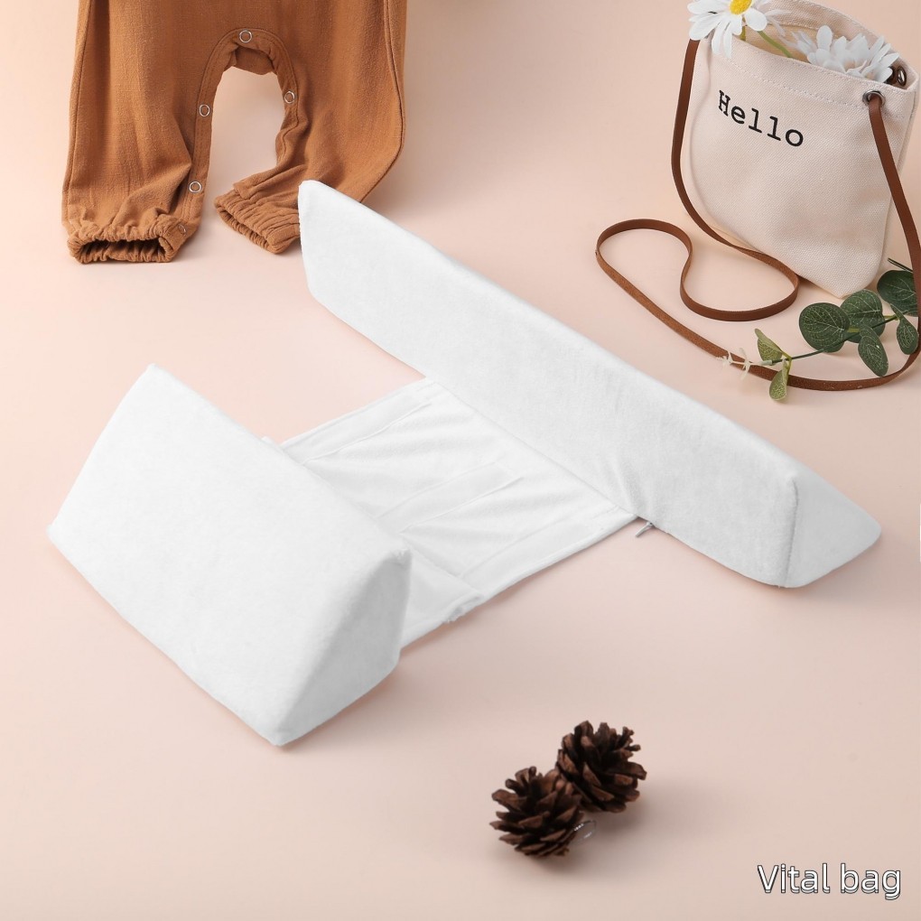 Gối Bên Bé 45° Gối hỗ trợ tam giác nghiêng có dây kéo vô hình Vỏ gối có thể tháo rời
