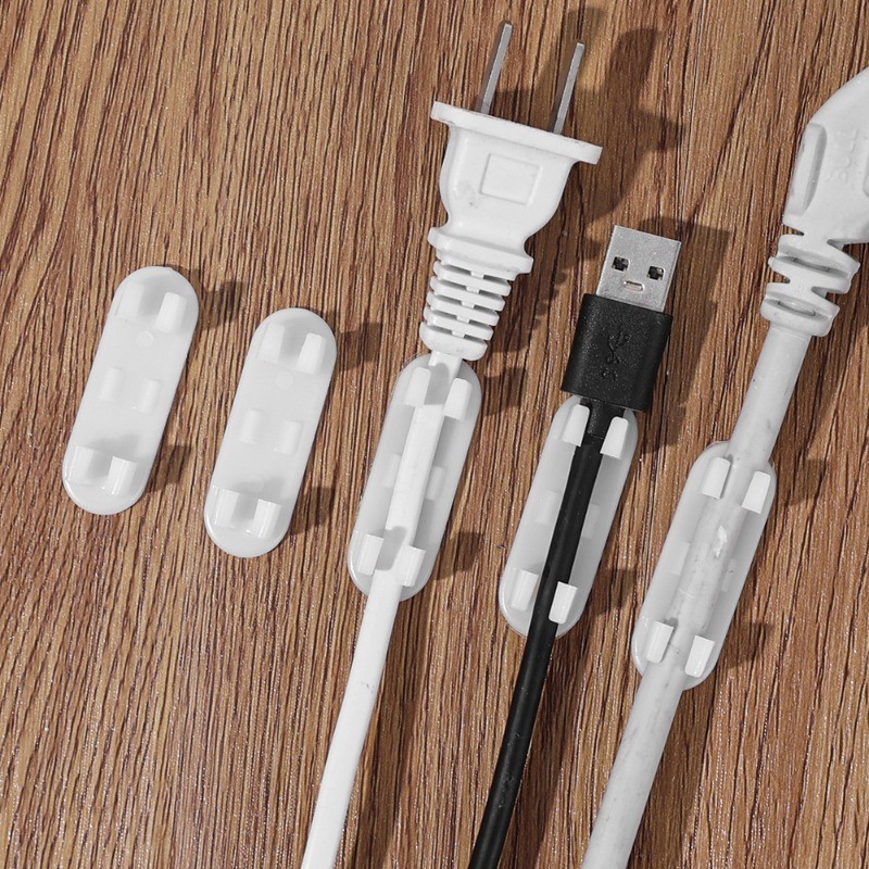[Nổi bật] Trình quản lý cáp để bàn - Giá đỡ cố định dây - Bộ sắp xếp dây USB - Kẹp dây thả tự dính - Kẹp cố định quản lý - Dành cho văn phòng tại nhà