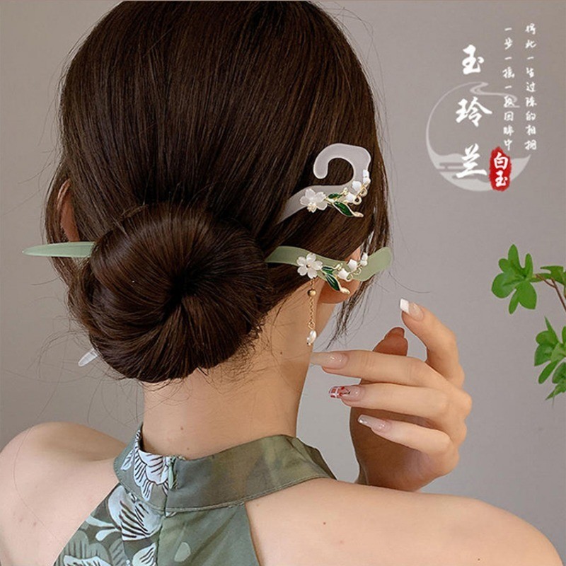 Mới Phong Cách Trung Quốc Cổ Kẹp Tóc Tua Dài Phụ Kiện Tóc Hoa Phụ Kiện Tóc Nữ Phụ Kiện Thời Trang