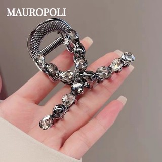Mauropoli [Sẵn Sàng] Kẹp Tóc Màu Đen Tinh Tế Sang Trọng Ánh Sáng Cao Cấp Kẹp Tóc Nửa Tie Kẹp Tóc Mặt Sau Tấm Phụ Kiện Tóc Kẹp Cá Mập Mũ Đội Đầu
