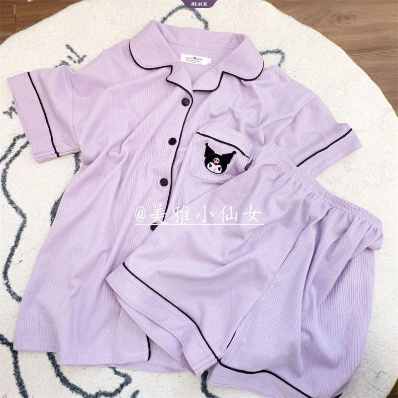 Mùa hè Mới Sanrio Cinnamoroll Bộ Đồ Ngủ Nữ Tay Ngắn Ins Phong Cách Hoạt Hình Nhật Bản Bộ Đồ Gia Đình Học Sinh Dễ Thương [BL]