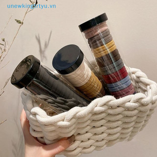 Unewtyu 20 Cái / hộp Vòng Khăn Đóng Hộp Đàn Hồi Cao Liền Mạch Đơn Giản Màu Sắc Chắc Chắn Vòng Tóc Đuôi Ngựa Giá Đỡ Dây Tóc Phụ Kiện Tóc VN