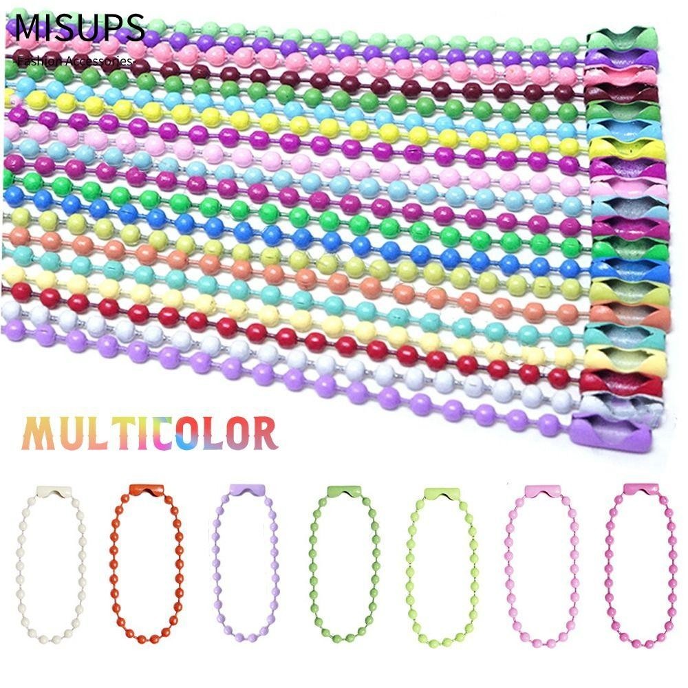 MISUPS 50 / 100 Chiếc Bóng Hạt Dây Xích, Handmade 10cm Móc Chìa Khóa, Búp Bê Nhiều Màu Sắc Trang Sức Làm Nhãn DIY Thẻ Tay Kết Nối Búp Bê