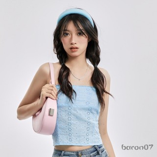 Áo trễ vai nữ Bandeau Màu trơn Mùa hè Áo không tay quây Áo Crop top dạo phố Câu lạc bộ mặc