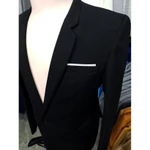 Áo vest nam 1 nút form ôm body cao cấp dày mịn co giãn nhẹ tặng cà vạt đen bản nhỏ 5cm hộp đựng — ảnh 6
