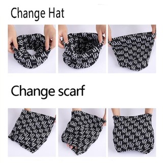 JOYFULLIFE Khăn choàng Cotton mềm mại, Khăn quàng cổ in hình mùa thu đông dành cho nữ, Khăn trùm đầu thời trang bảo vệ cổ đa năng