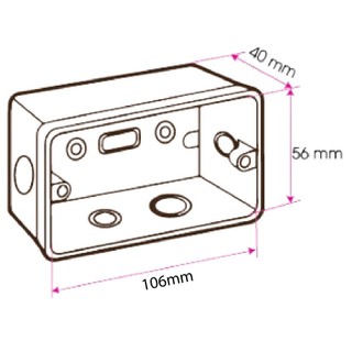 (HCM) Đế âm đơn, hộp âm tường ổ cắm, công tắc, kích thước 10 x 6 x 4