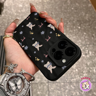 Star Rabbit Phone case for IPhone17 16 15 14 13 12 11 X Xs Xr 7 8 Plus Pro Max Anti Drop wrinkle Soft Back Cove JKP
