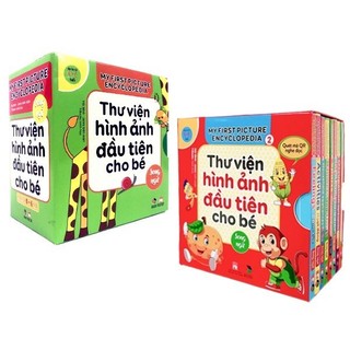 Sách - Combo Bộ Hộp Thư Viện Hình Ảnh Đầu Tiên Cho Bé Từ 0-6 Tuổi Song Ngữ Việt Anh ( Tập 1 + Tập 2)