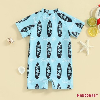 Mg-baby Boys Rash Guard Tay Ngắn Cua In Hình Đồ Bơi Áo liền quần Đồ Bơi Mùa Hè