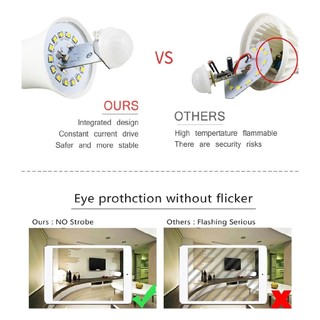 Cảm biến chuyển động 5W 9W 12W E27 Bóng đèn LED cảm ứng Tự động bật / tắt với PIR Phát hiện chuyển động Hành lang Bóng đèn trang trí sân vườn