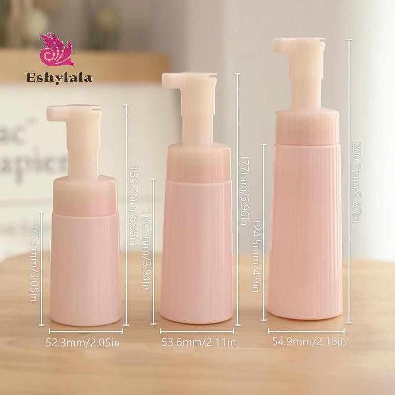 Chai tạo bọt 100 / 150 / 200ml Sữa rửa mặt di động Mousse Chai rỗng có thể đổ lại có nắp bụi Chai bơm xà phòng côn PET [MỚI]