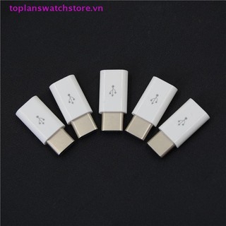 Toplanswatchstore 5 Đầu nối USB Type-C Nam sang Micro USB 3.1 Bộ chuyển đổi USB-C Công cụ chuyển đổi VN