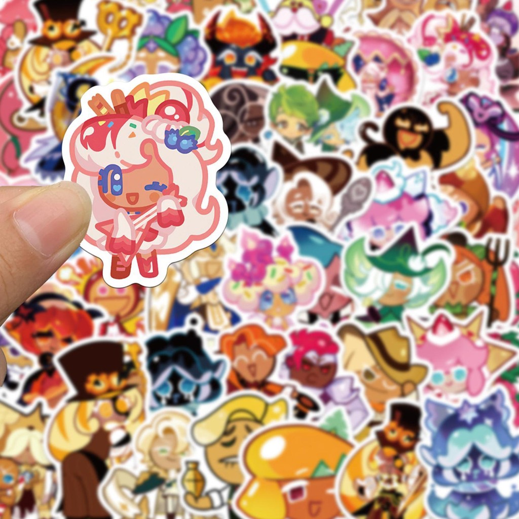 Cookie Run Kingdom Miếng Dán 50 Chiếc Pvc Note Dán Sổ Tay Dán Văn Phòng Phẩm Trò Chơi Ngoại Vi saixit2vn