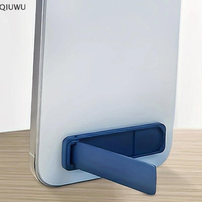 Qiuwu Siêu Mỏng Mini Giá Đỡ Kim Loại Gấp Điện Thoại Di Động Miếng Dán Mặt Sau Điện Thoại Di Động Vô Hình Hỗ Trợ Máy Tính Để Bàn Đế Điện Thoại.