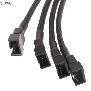 Qiuwu 1 Cáp chia quạt 4pin Cáp chuyển đổi 1 đến 1 2 3 4 Bộ chia quạt CPU máy tính Phụ kiện cáp nguồn mở rộng quạt PC.