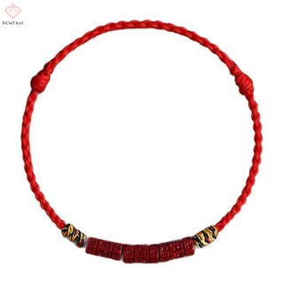 Pcwfkef Handmade Cinnabar Hạt Vòng Tay Dây Đỏ Thắt Nút May Mắn Lắc Tay Dành Cho Nữ Người Yêu Bạn Thân Nhất Phụ Kiện Trang Sức Quà Tặng Mới