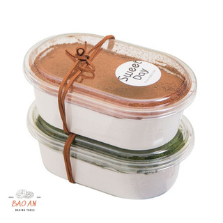 50 Hộp Nhựa Pet HT150G Oval Đựng Bánh Mouse, Tiramisu, Pudding
