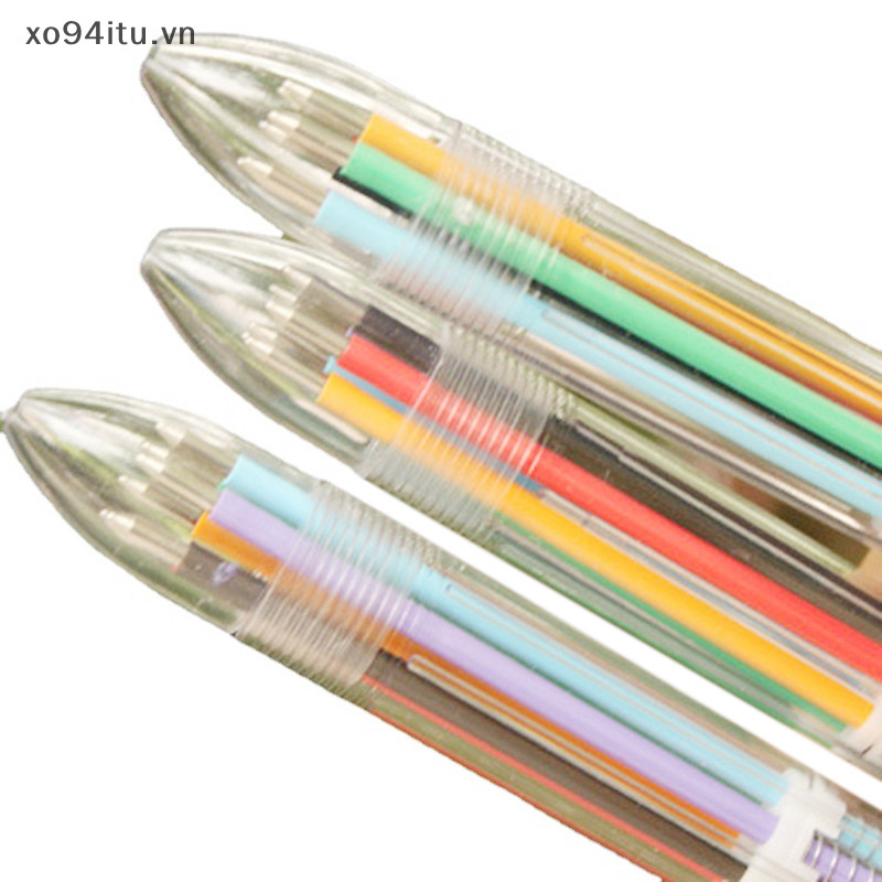 Xoitu P-0115 Nhựa Đẩy Dầu Bút Bán Buôn Quà Tặng Bút 6 Màu Bút Bi Bút Văn Phòng VN