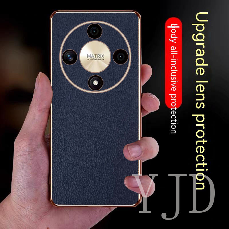 Yjd Ốp Lưng Cho Honor X9b Da Màu Siêu Mỏng Mạ Điện Cạnh Chống Sốc Ốp Lưng Điện Thoại