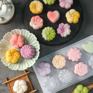 Xoitu Thạch Khuôn 8 Ngăn Nhựa Fondant Hoa Trái Tim Pudding Khuôn Nhà Bếp Có Thể Tái Sử Dụng VN