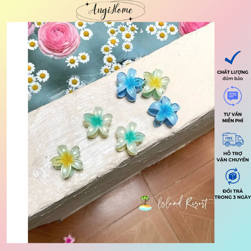 Kẹp Hoa Sứ Kích Thước 4cm Xinh Xắn Nhiều Màu ANGIHOME