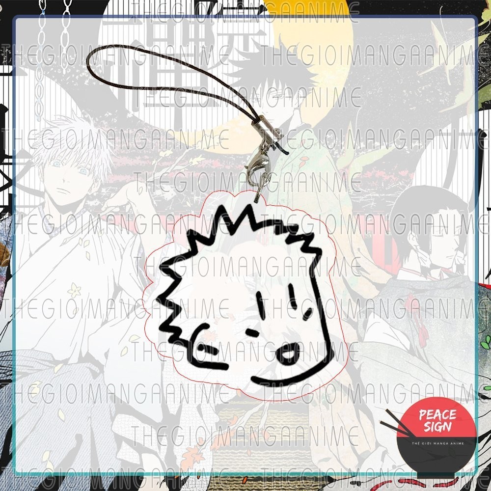 Móc dây treo điện thoại JUJUTSU KAISEN ver NGÁO in hình Chú thuật hồi chiến anime mica acrylic móc khóa dễ thương