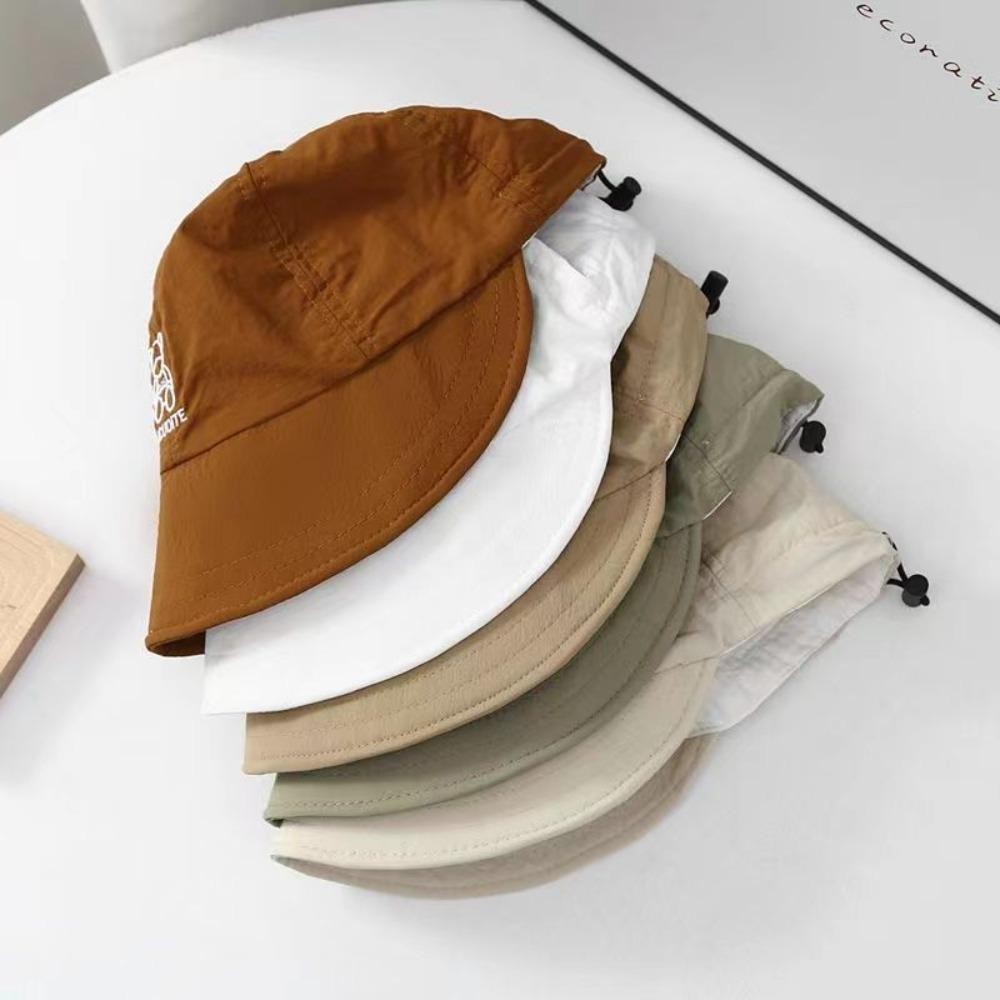 Mũ che nắng EDIWANY, Mũ trẻ em vành lớn màu trơn, Mũ Cotton có thể điều chỉnh đỉnh cho bé mùa hè