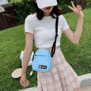 Túi đeo chéo WOAY, Túi đựng điện thoại di động bằng vải Canvas đa chức năng, Túi đeo vai Mini dung lượng cao bền bỉ