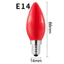 Bóng đèn LED màu đỏ OIMG E12 E14 E27 Đèn đỏ cho chùa Phật giáo và bàn thờ 2W 3W 220V