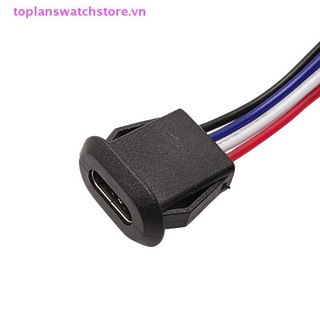 Toplanswatchstore Chất Lượng Cao Type-C 2P Đế Chống Thấm Nước Full Nhựa Xịt Nữ Có Dây Ổ Cắm Điện Tử Nữ Giao Diện Sạc VN