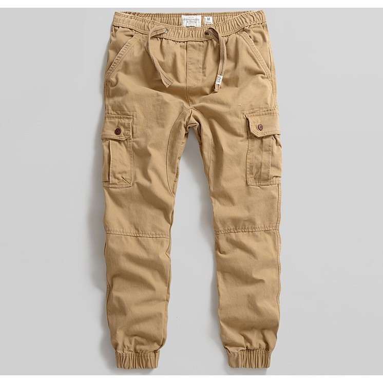 Quần Jogger túi hộp vải dày VANCENI_Men Military Tactical Joggers
